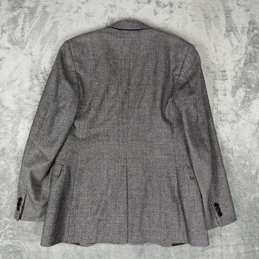 Brooks Brothers 100% Wool Blazer Size 20 Loro piana Italy Glen Plaid